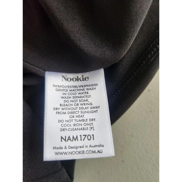 NWD Nookie Manhattan Midi Dress Size XS Black Cocktail Cutout Stretch - Picture 11 of 13